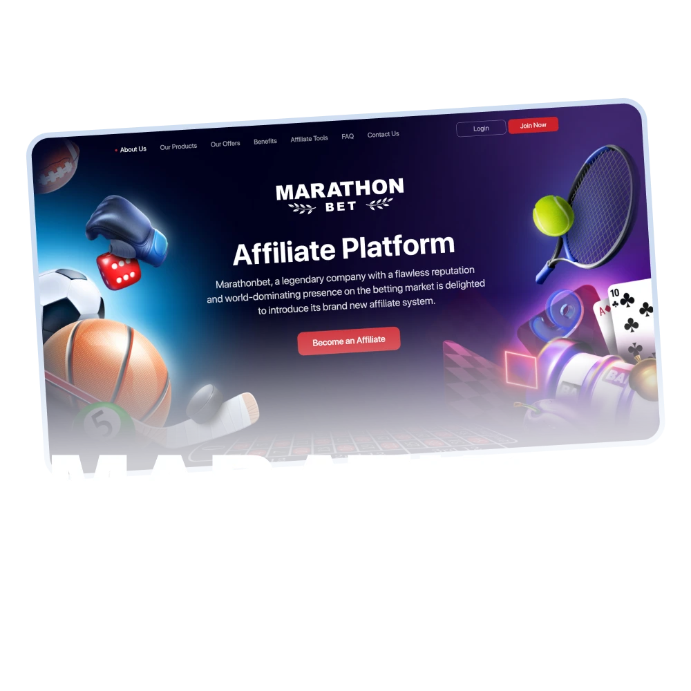 Become part of the Marathonbet affiliate program.