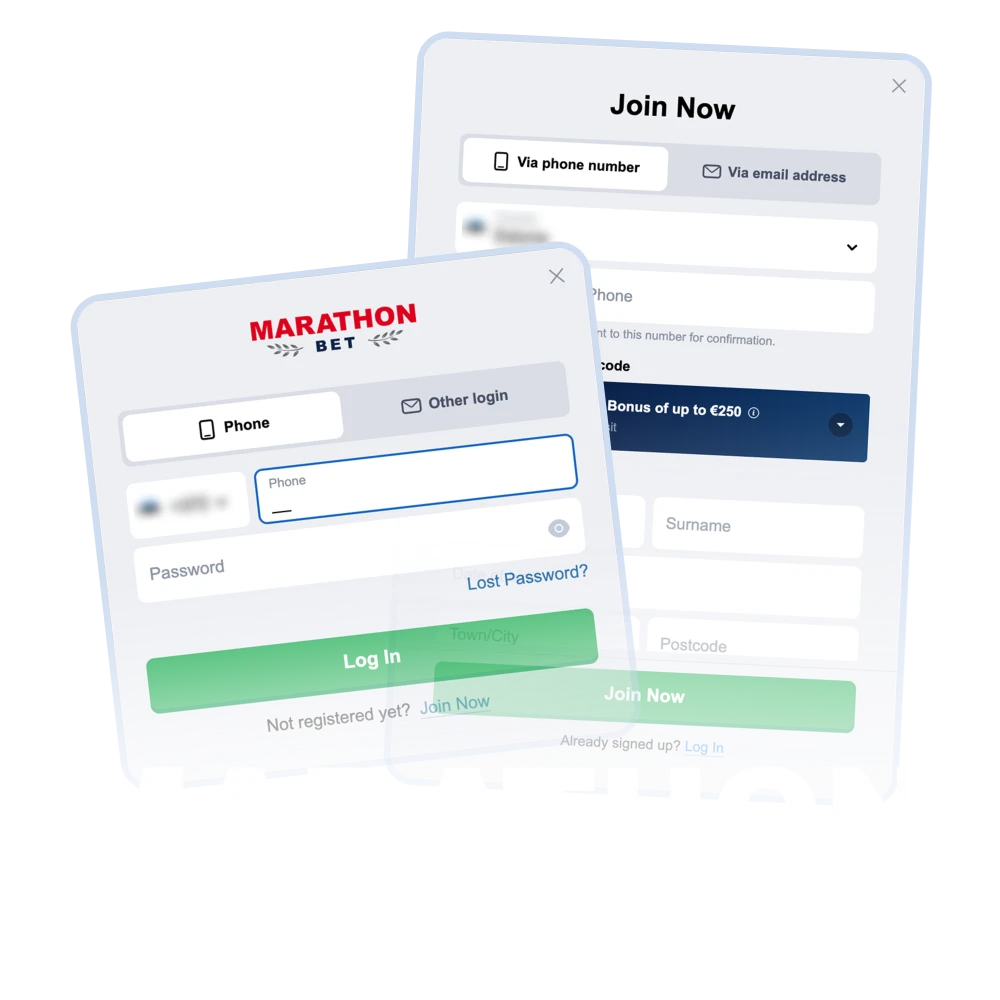 Read the detailed information on the Marathonbet registration process.