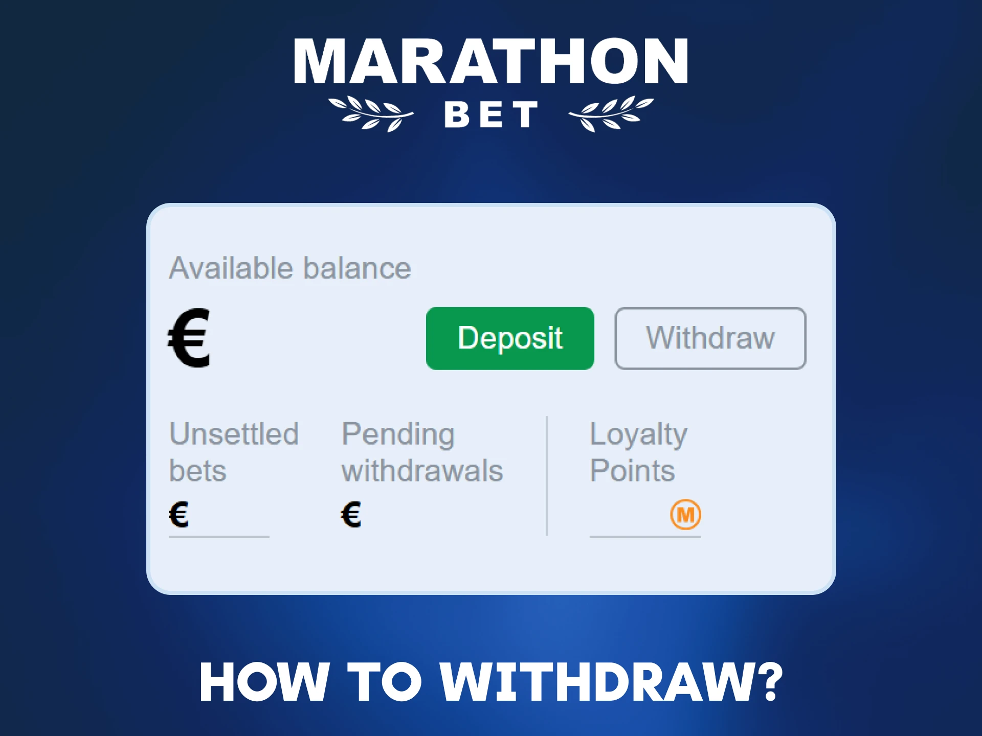 Learn how you can withdraw funds from the Marathonbet platform.